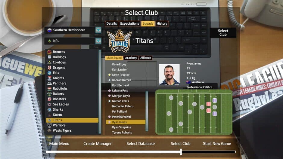 Rugby League Team Manager 2018 screenshot 4