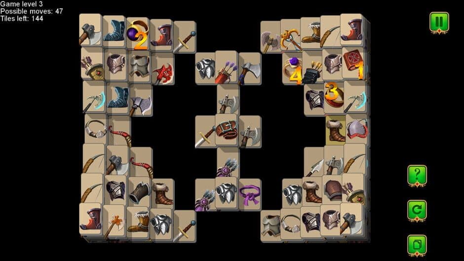 Weapon and Armor: Mahjong screenshot 1