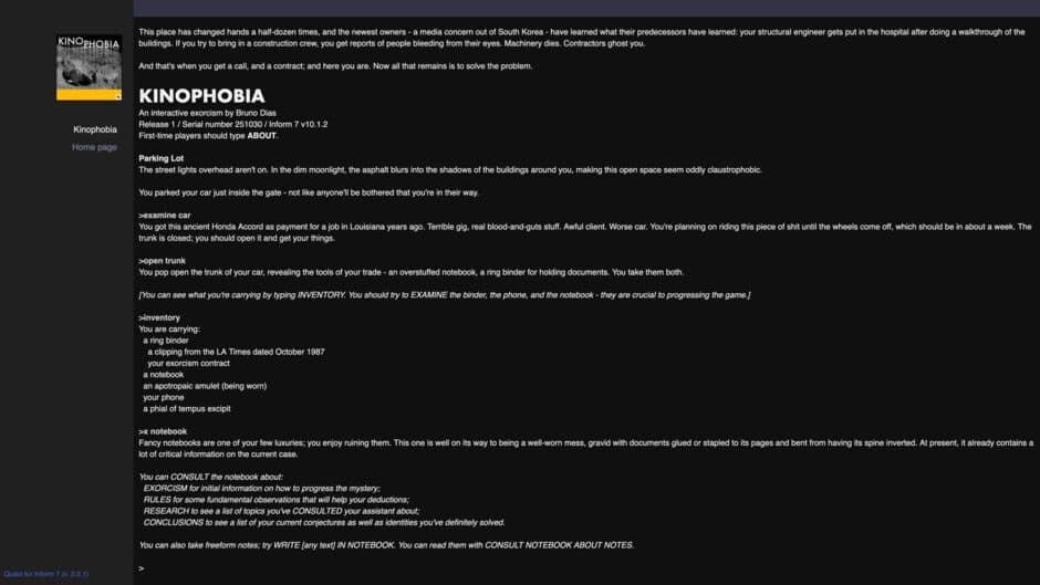 Kinophobia screenshot 1
