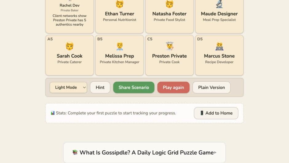 Gossipdle screenshot 1