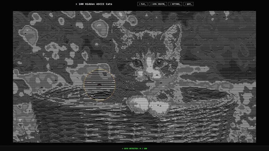 100 Hidden ASCII Cats screenshot 3