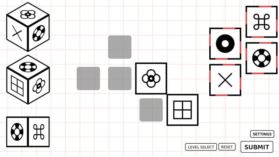 A Puzzle Game where you Fold Dice screenshot 1