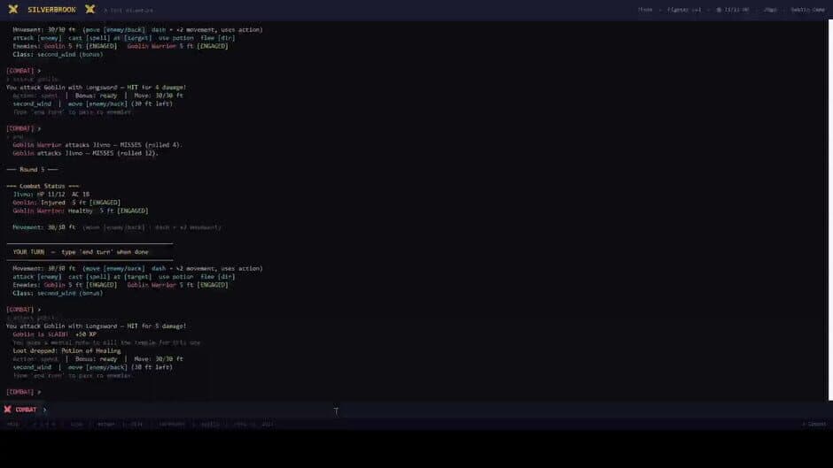 Silverbrook: a Text-Based RPG screenshot 4