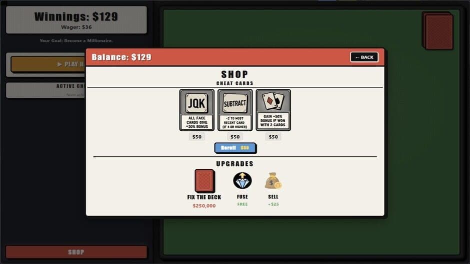 Blackjack: Cheat the House! screenshot 2