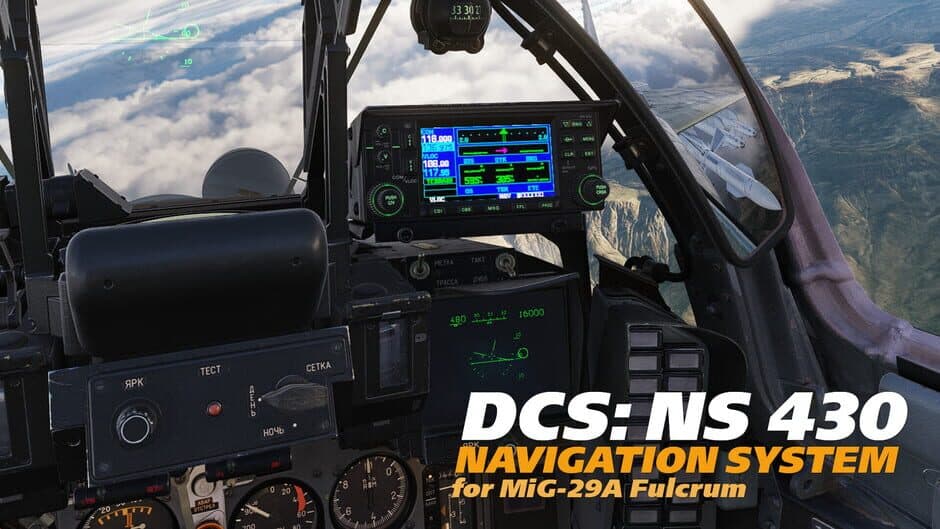 DCS World: NS 430 Navigation System for MiG-29A Cockpit screenshot 1