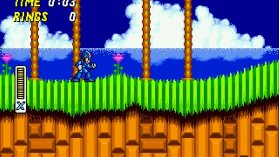 Mega Man X in Sonic the Hedgehog 2 screenshot 1
