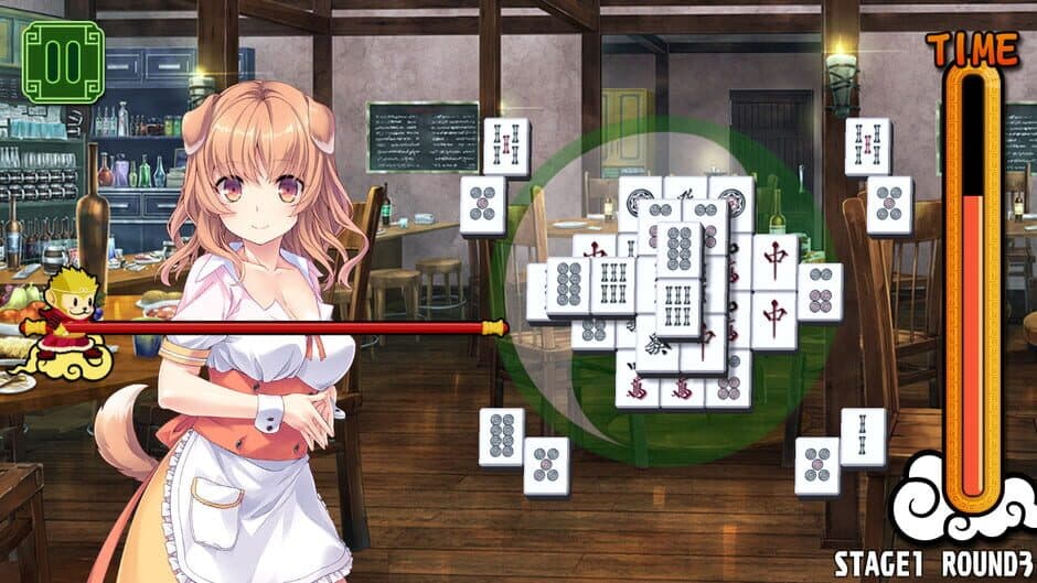 Pretty Girls Mahjong Solitaire: Green screenshot 3
