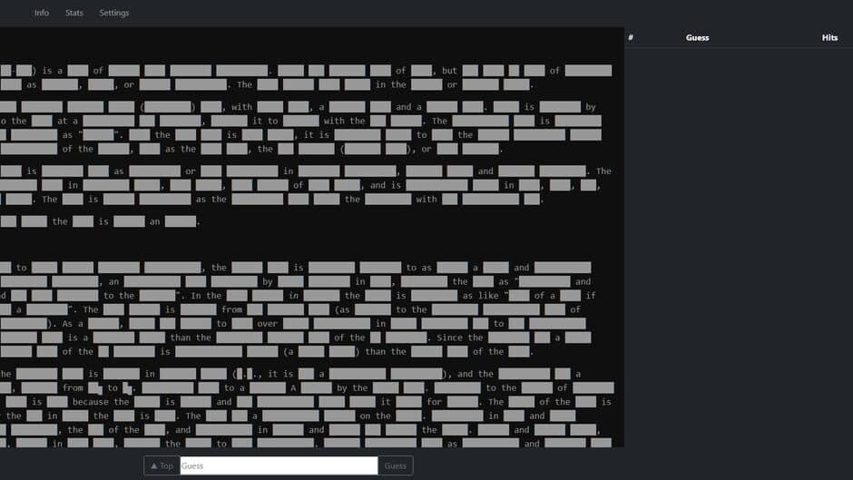 Redactle screenshot 1