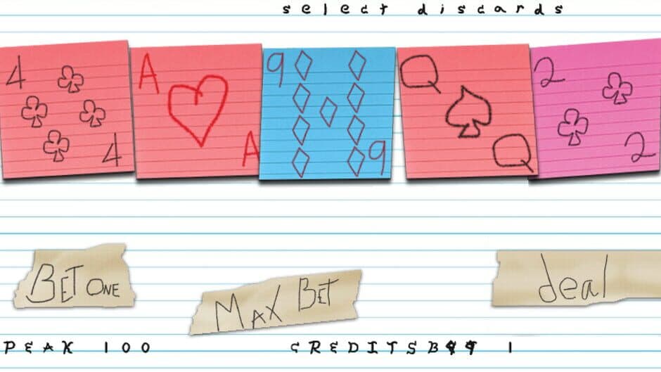 The Paper Arcade: Poker screenshot 1