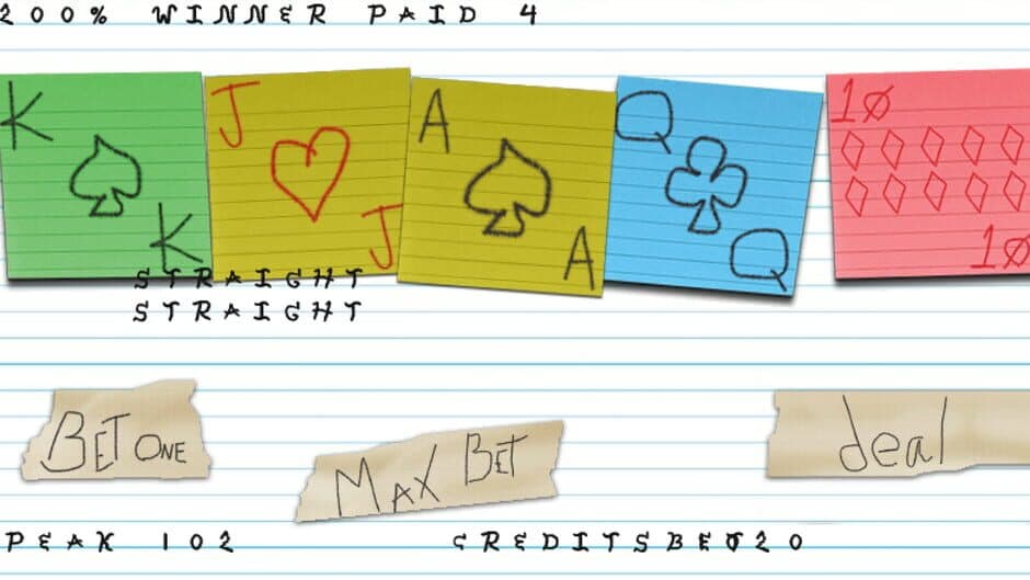 The Paper Arcade: Poker screenshot 2