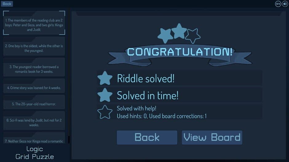 Logic Grid Puzzle screenshot 4
